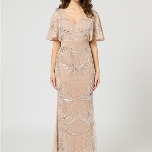 Elegant Beige Evening Gown